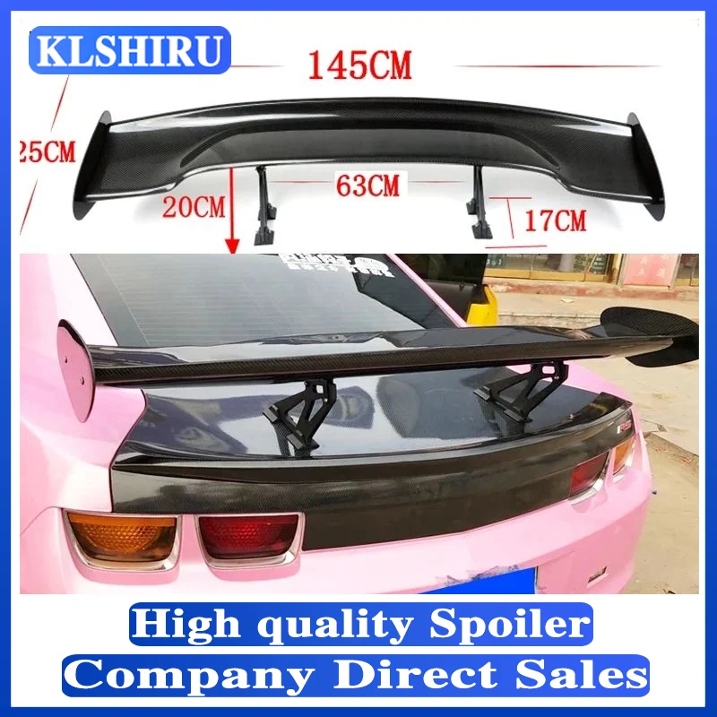 GT style carbon fiber spoiler universal sedan spoiler for Hyundai Honda Toyota Chevrolet Nissan Mitsubishi Lancer 2014-2018