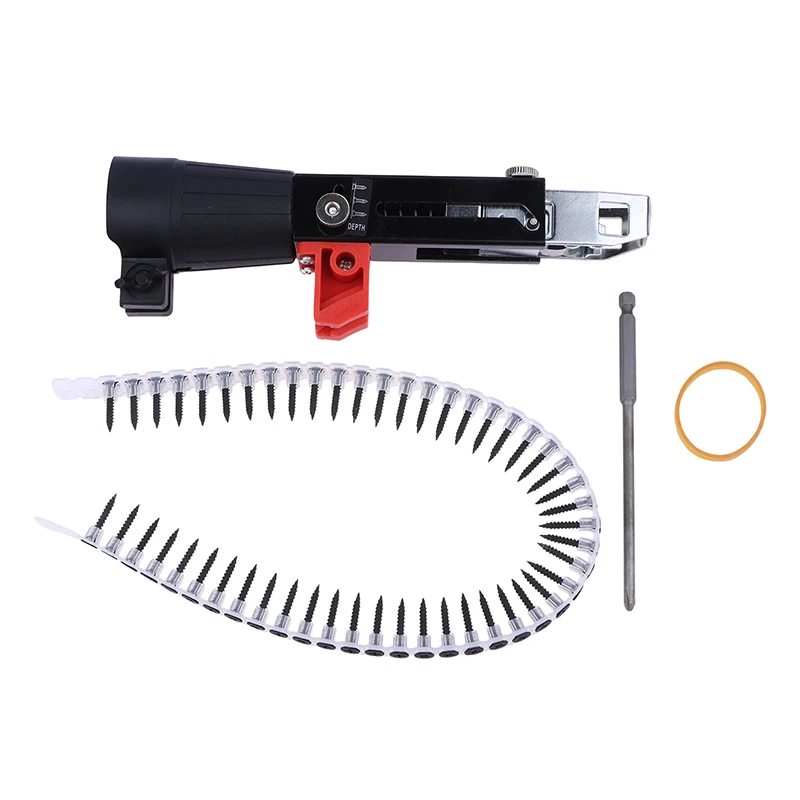 

Auto Feed Power Tool Part Attachment Automatic Screwdriver Chain Nail Gun Adapter For Electric Drill Woodwork Screw Drive