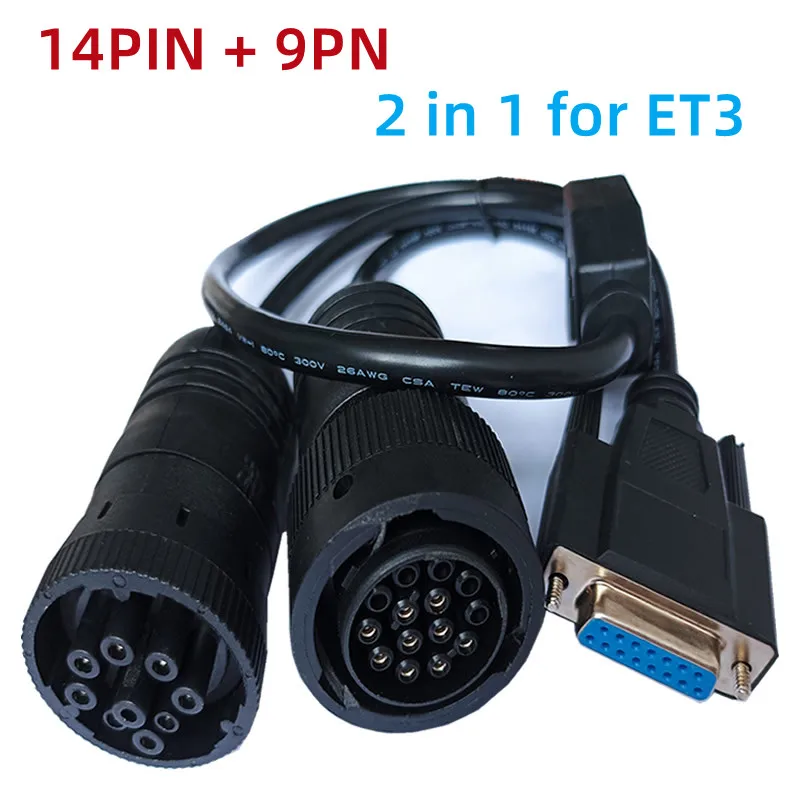 

14pin + 9pin 2 in 1 Cable for CAT ET3 ET III 317-7485 (457-6114) ET-3 ET 3 14p and 9p 2 in 1