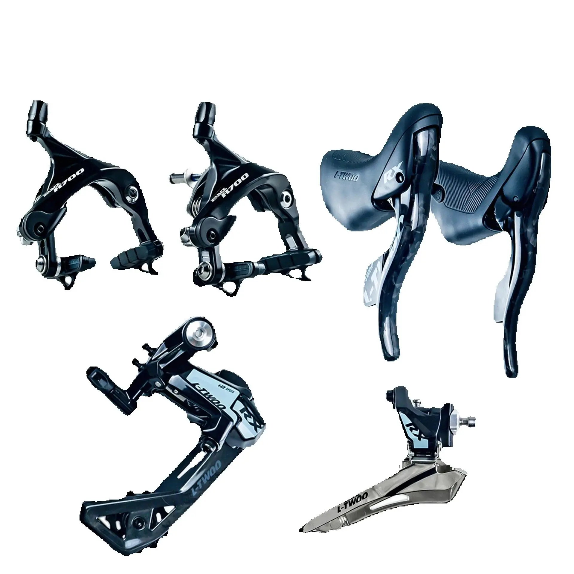 

ZR LT RX12 2x12 скоростей 24S Road Groupset 6 комплектов из углеродного волокна R700 суппорт тормозного переключателя R F переключатели LTWOO RX12-1-6