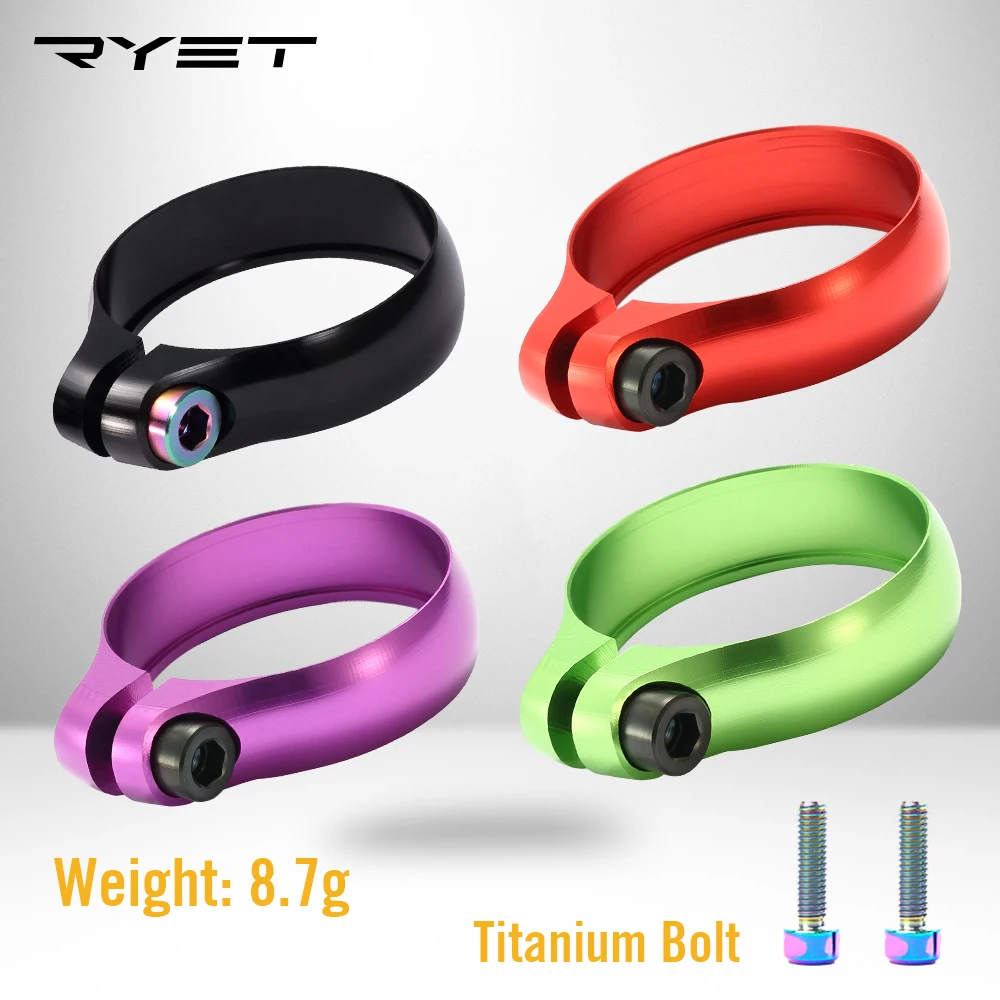 

RYET Superlight Road/MTB Seatpost Clamp 27.2/30.8/31.6mm Aluminum Alloy Bike Saddle Clamp Cycling Components