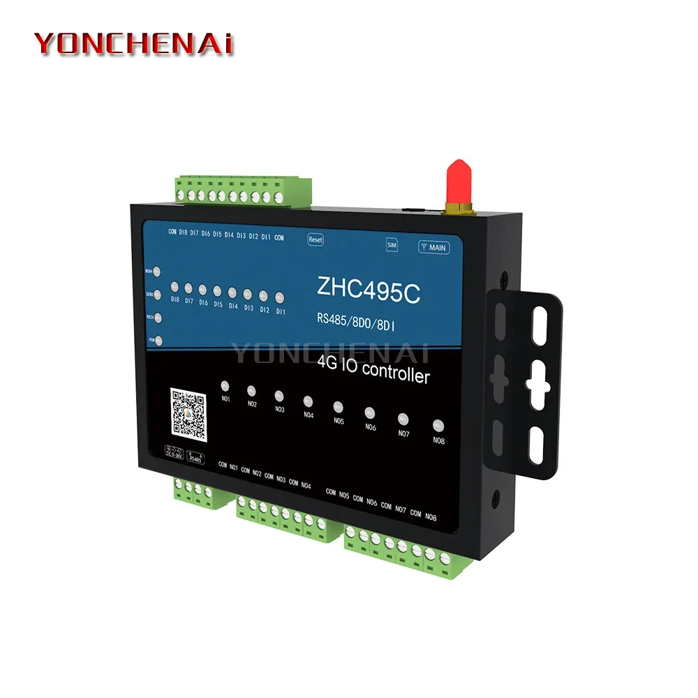 Industrial Iot Communication Equipment 8DI/DO Port Multi Rs485 Serial Port Server To 4G Module Gateway