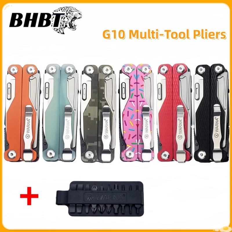 BHBT 20 in 1 G10 Folding Multitool Pliers Multi-functional Tool Screwdriver Scissors EDC Outdoor Camping Survival Multi Tools