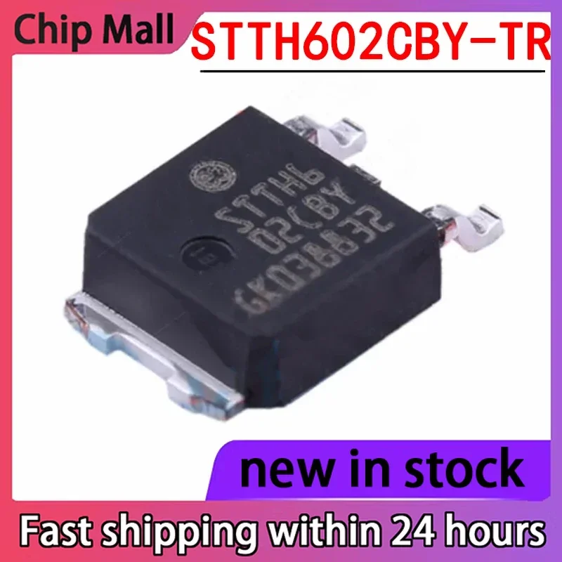 2PCS New STTH602CBY-TR Package TO-252 Dual Ultra High Speed Diode