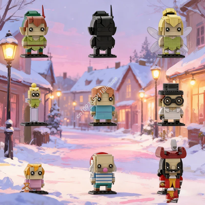 

1290pcs MOC Peter Pan Brickheadz Collection Model Building Blocks Architecture Christmas Gifts Toy Creative Education Idea Brick