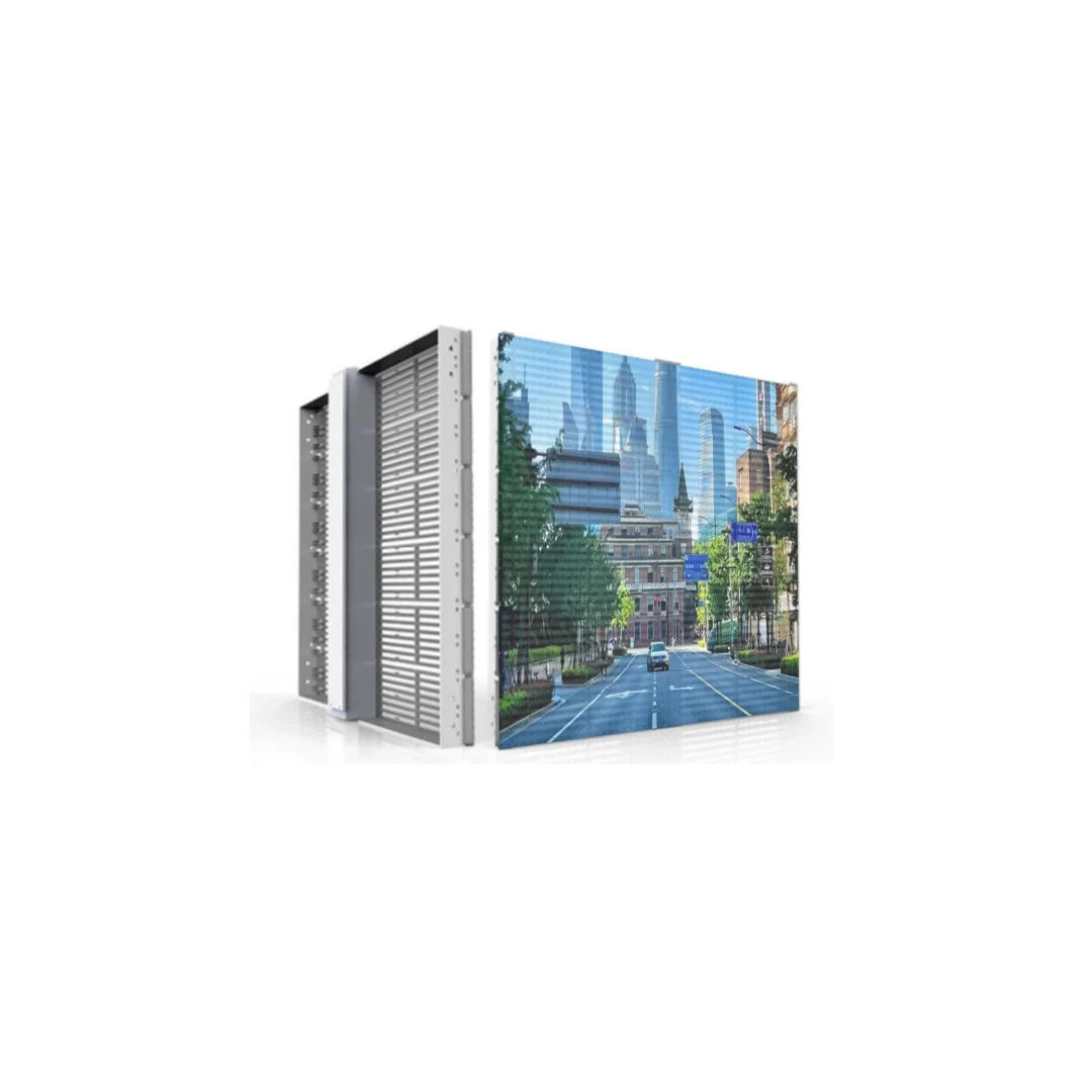 P3.9 High Transparency Transparent LED Display Die Cast  LED Video Wall Screen for Shopping Mall Glass Curtain Wall Advertising