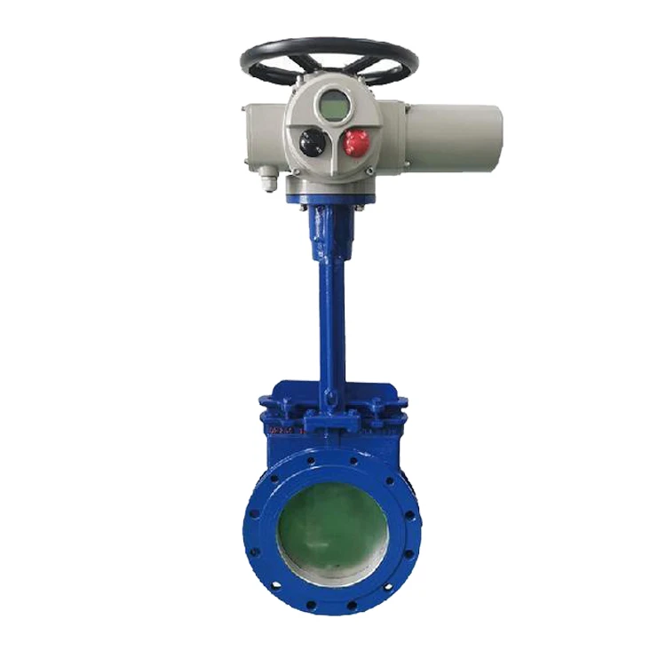 Explosion-proof On/off Type Electric Knife 2 Inch Gate Valve Cast Steel Wafer Multi-turn Motorized Electric Actuator