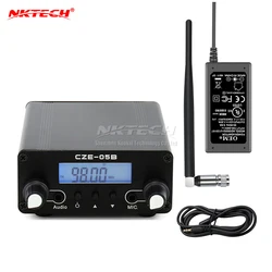 NKTECH PLL Stereo FM Transmitter Radio Broadcast Station CZE-05B 100mW/500mW Frequency 76-108Mhz Home Campus Amplifier Dual Mode