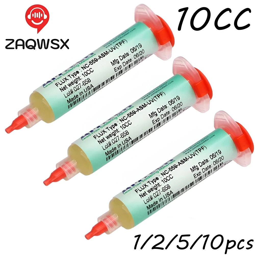 10cc NC-559-ASM-UV-TPF BGA PCB No-Clean Solder Paste Welding Advanced Oil Flux Grease Wiht for Reballing Rework Repair Hand Tool