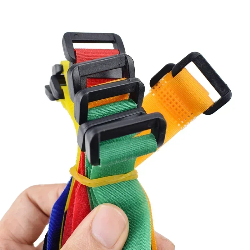 5/10 Stück wiederverwendbare Hakenschlaufen-Cinch-Bänder, Nylon-Kabelbinder, Organizer, verstellbarer Verschluss, Sicherung von Kabelbändern, Kabelmanagement – Detail 11