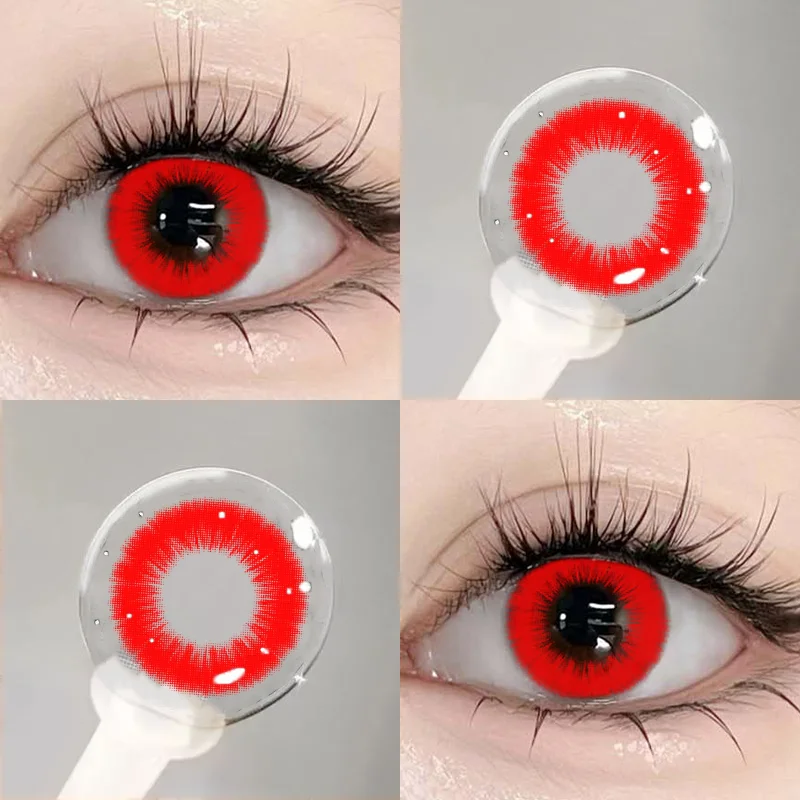 MILL CREEK 1 Pair Cosplay Colored Contact Lenses Halloween Contact Lenses Anime Red Contacts Lens Beauty Pupil Eye Fast Shipping