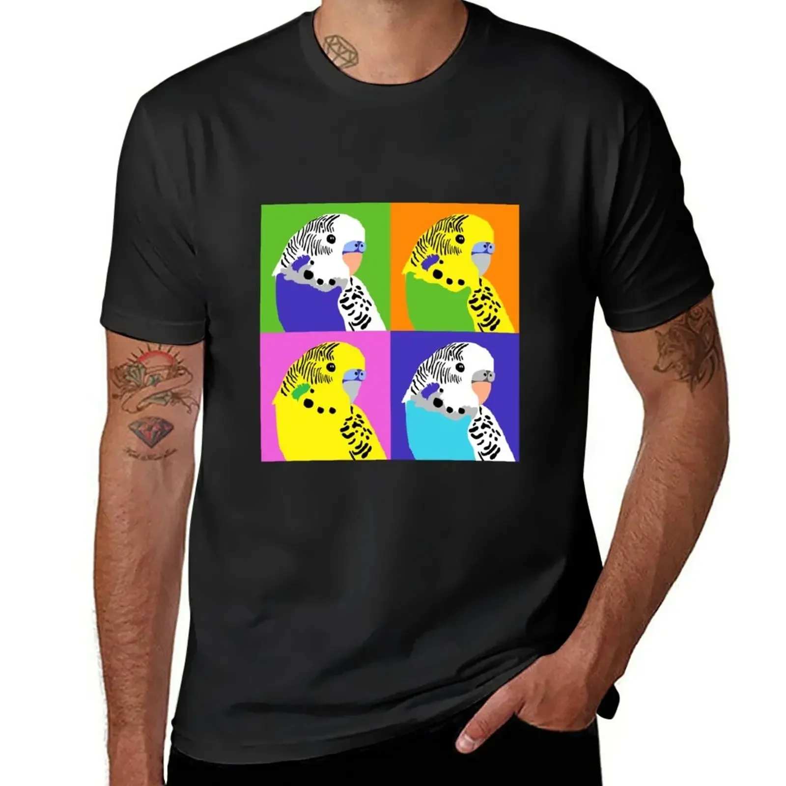 graphics boys whites tops black t shirts for men The budgerigars T-Shirt harajuku oversized t shirt
