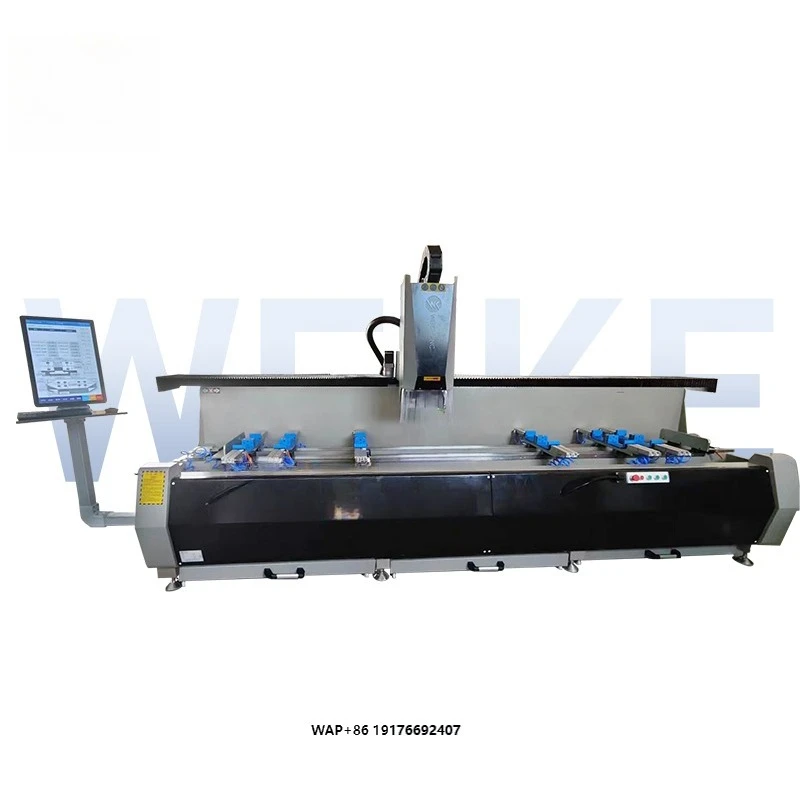 Intelligent Connected CNC Hinge Machine for Aluminum Window Door Hidden Exposed Hinge Multifunction Drilling Milling Machinery