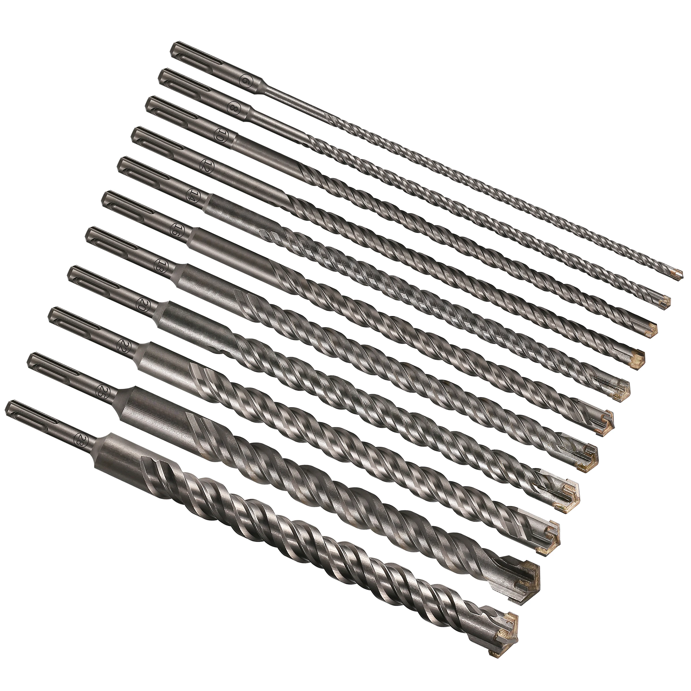 1Pc Concrete SDS Plus 6-28mm bit Cross Cutter head double auger Hammer 310mm Wall Brick Block Electric Hammer Masonry Bit