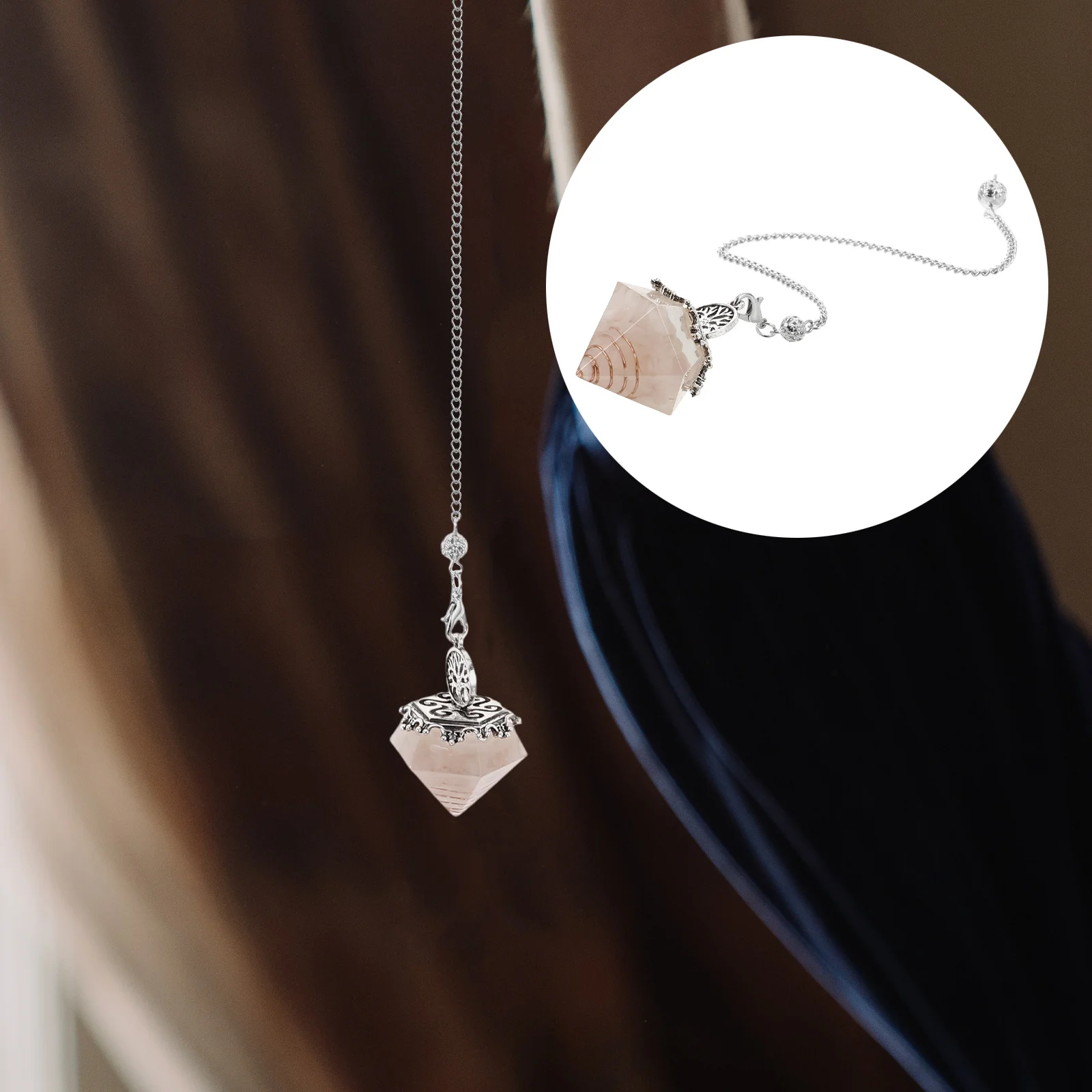 

Hexagonal Resin Pendant Stylish Cone Shape Crystal Jewelry Accessories for Women Indoor Hanging Decor Car Ornament