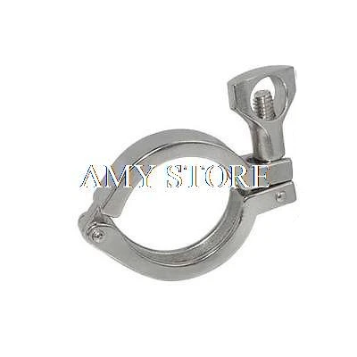 

2pcs 1/2" Tri Clamp Clover 304 Stainless Steel Heavy Duty Fit OD 1" 25.4 MM Ferrule