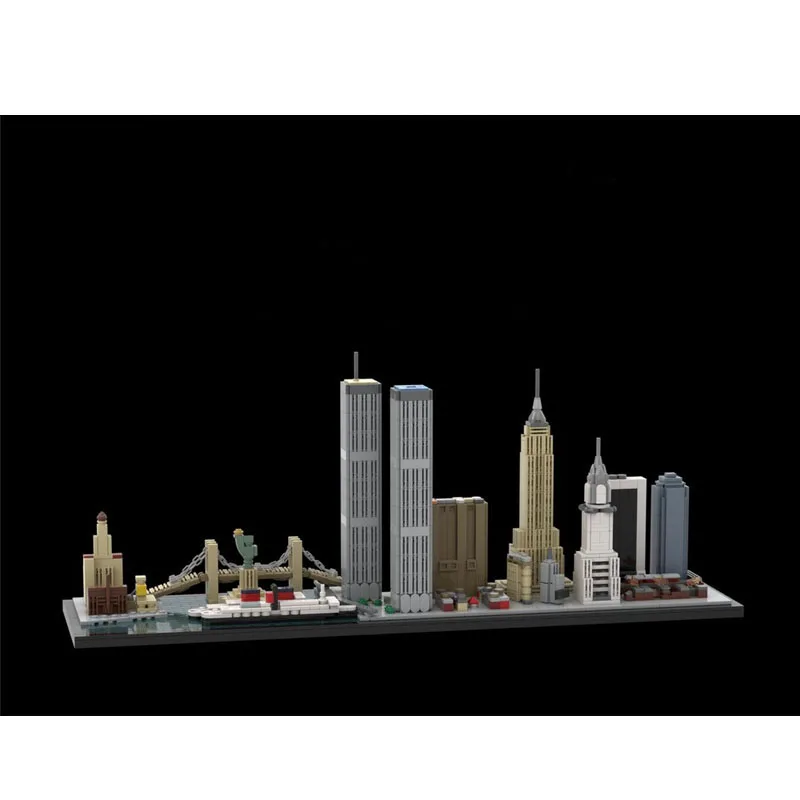 New Building Block MOC-181871 New York City Skyline Horizon 1950PCS Boys DIY Puzzle Education Birthday Christmas Toy Gift