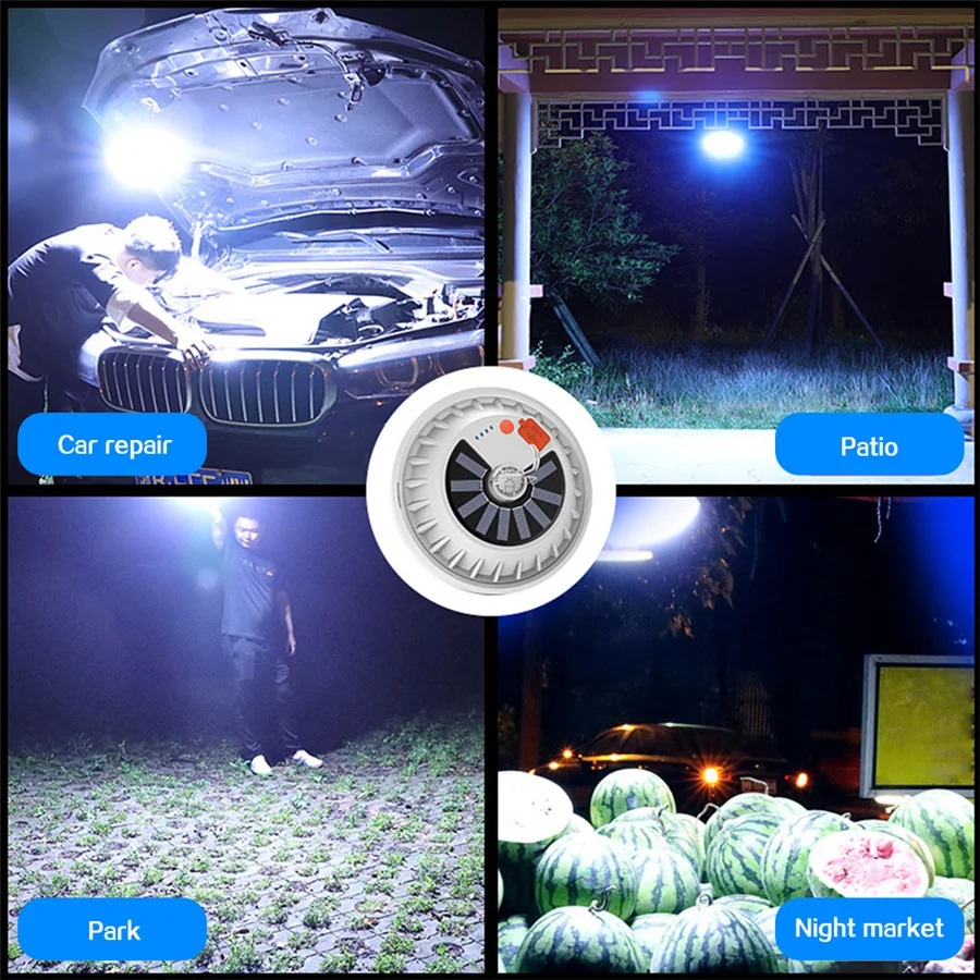 Super Bright LED Solar Camping Light Remote Control Rechargeable Outdoor Tent Lamp Portable Lantern Emergency Night Market Light