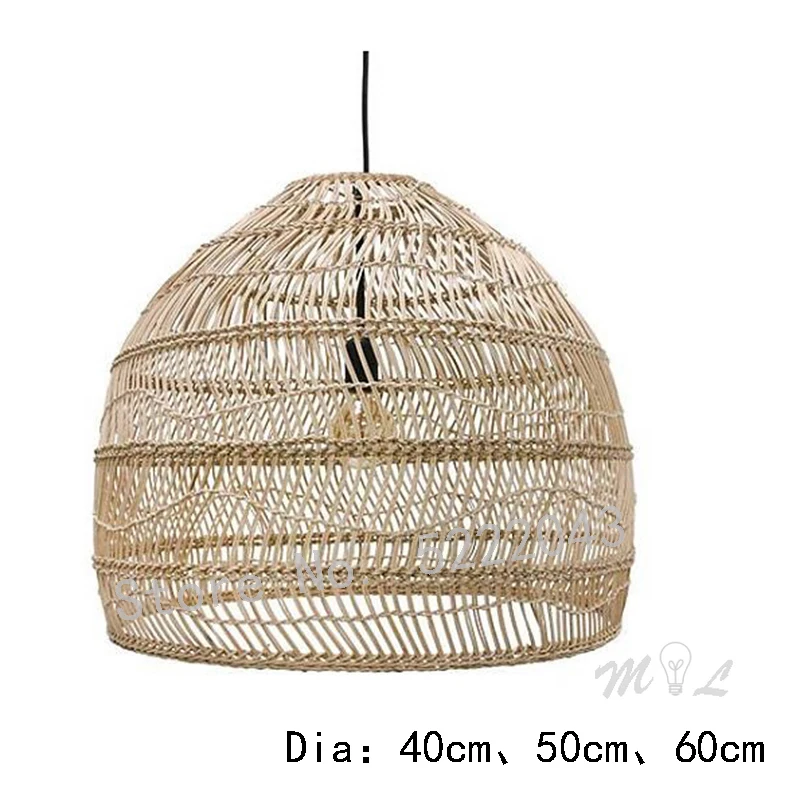 

Rattan Pendant Lights Creative Art Deco Hanglamp Chinese Style Hanging Lamps Home Deco Maison Living Room Bedroom Suspension E27