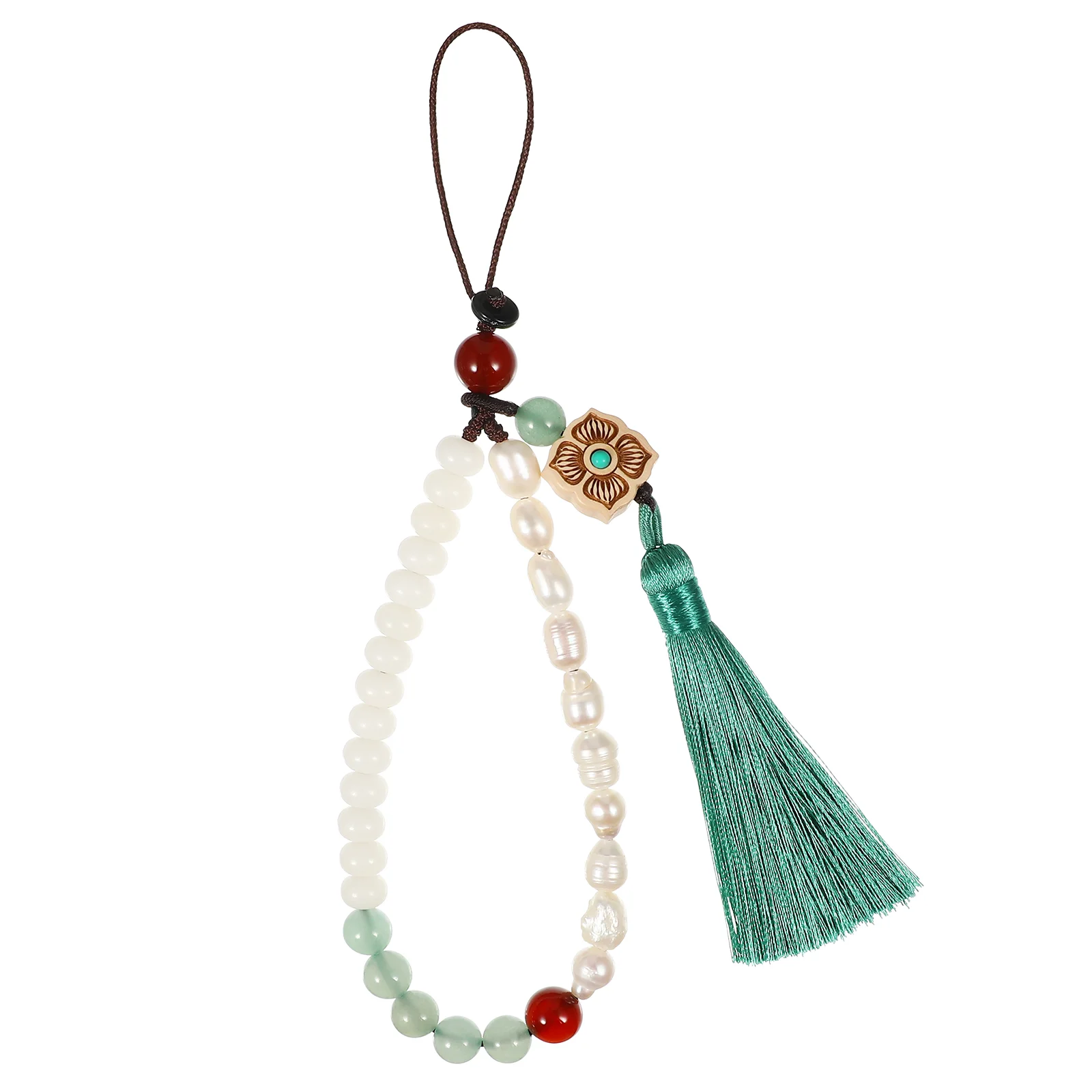 

1pc Beaded Lanyard Pendant Wrist Strap -lost Decorative Charm Chain