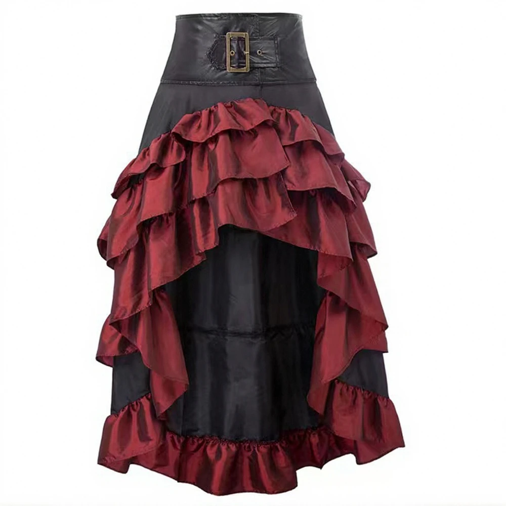 

Women's Skirts Autumn Elegant Fashion 2025 Patchwork Layered Tierred High Waist Casual Skirts