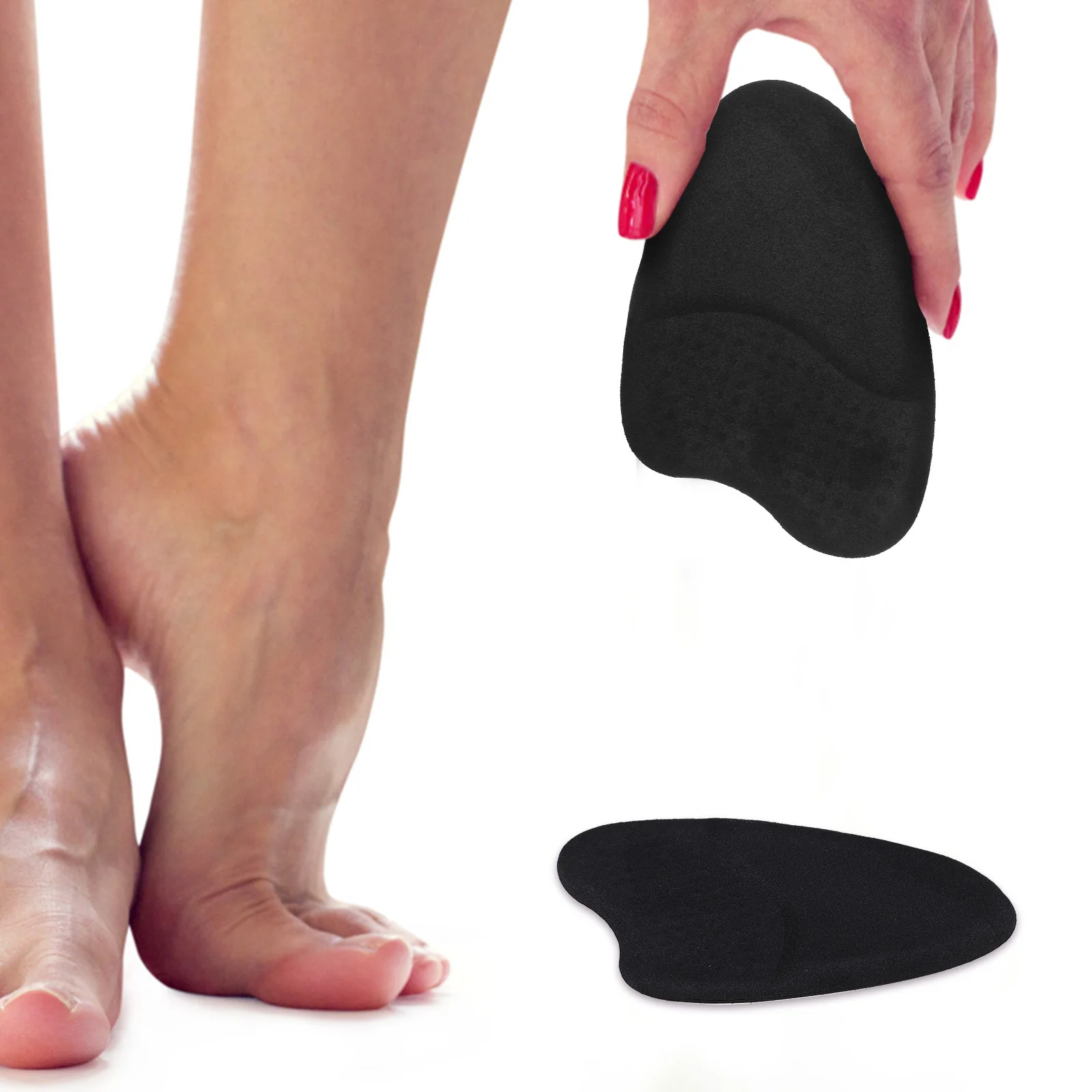 

6Pairs Forefoot Pads Metatarsal Cushion Sticky Gel Shoe Inserts Women Comfortable Soft Support Shock Absorbing