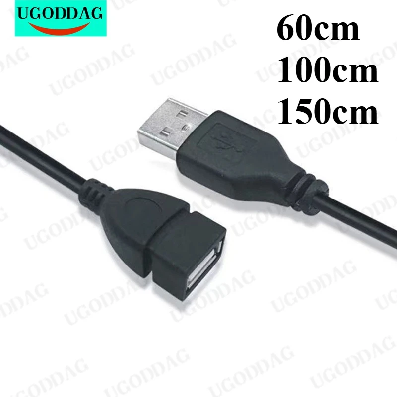 USB 2.0 Cable Extension Cable 0.6m/1m/1.5m Wired Data Transmission Line Ultra-High-Speed Display Projector Data Extension Cable - zdjęcie 1