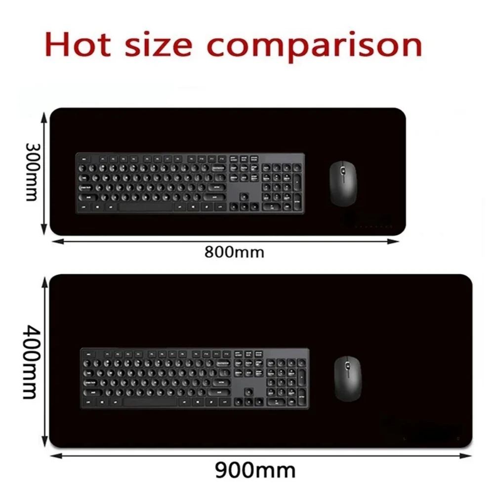 Dòng chuột đen và trắng Lớn Chống slip Gamer Phụ kiện văn phòng Mousepad cho bàn phím 900x400mm