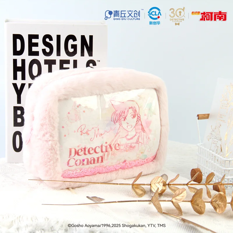 حقيقي المحقق كونان 30th الذكرى طبعة محدودة أفخم الرمال المتحركة حقيبة يده تخزين تدفق الرمل حقيبة مستحضرات تجميل المشجعين الهدايا