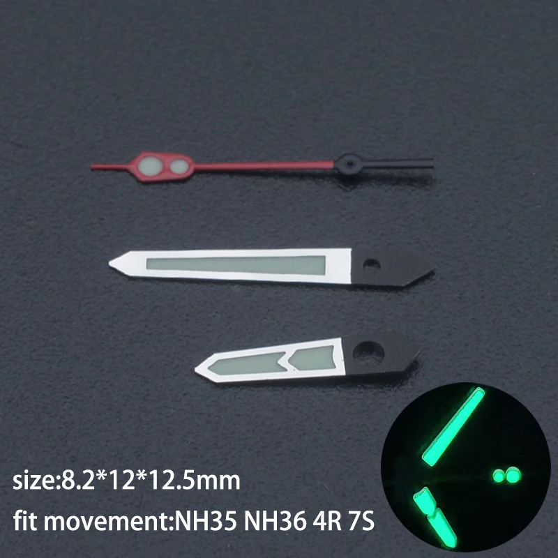 

Mod Watch Hands Pointer C3 Green Super Luminous NH35 Hands Fits for NH36 NH35 4R 7s Automatic Movement Watch Replace Parts