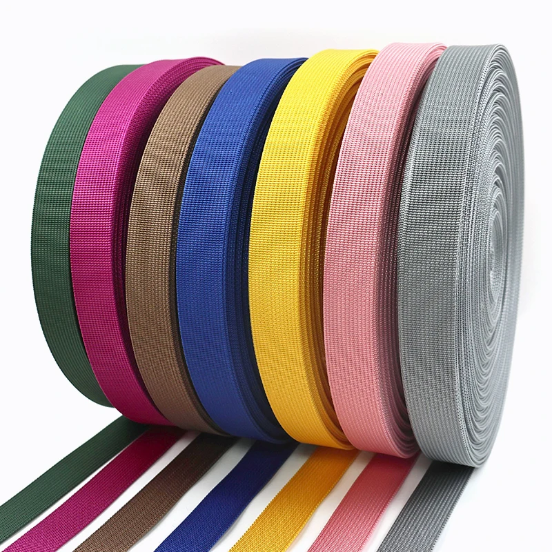 

1Roll=42M 20-50mm Nylon Webbing Tape Colored Ribbon for Bag Strap Dog Collar Belt Garment Decor Band DIY Sewing Accessories