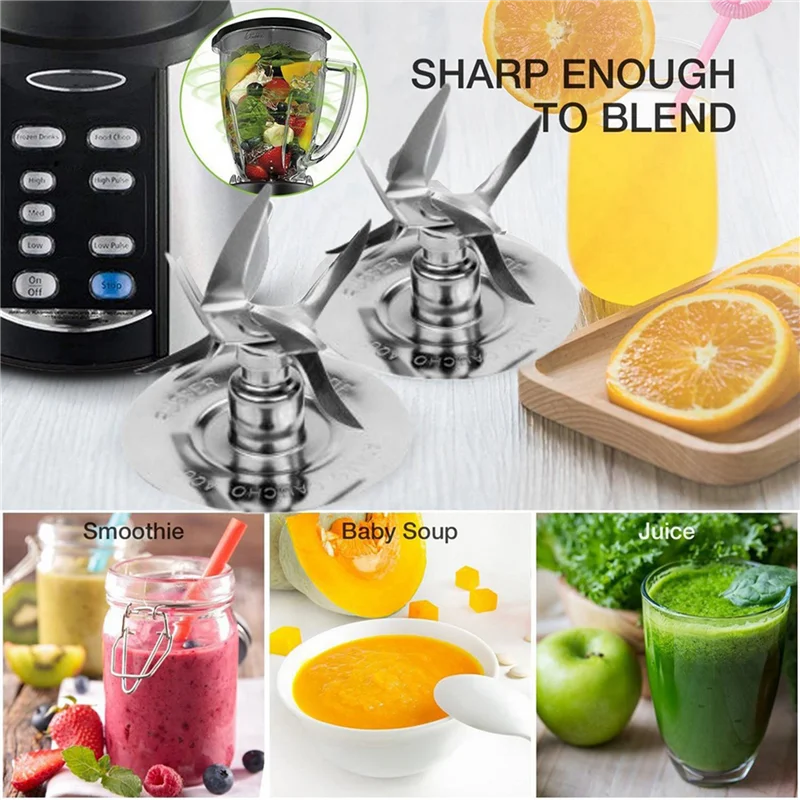 ABYP 10X 블렌더 블레이드 오스터 아이스 주서기 블레이드 믹싱 나이프 6 리프