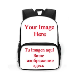 13 pollici personalizza la tua immagine Logo nome zainetto ragazzi ragazze borsa da viaggio Multi-tasca bambini zaini scuola materna borsa per libri regalo