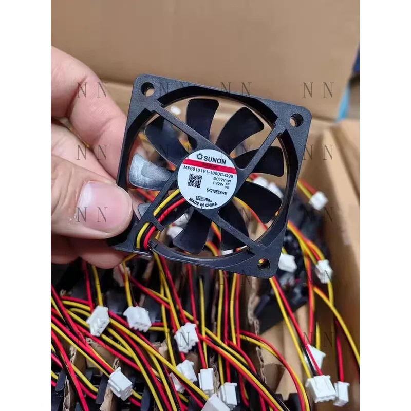 GGT   FOR SUNON MF60101V1-1000-G99 6010 12V 1.42W 4000rpm Silent Cooling Fan 3-wire