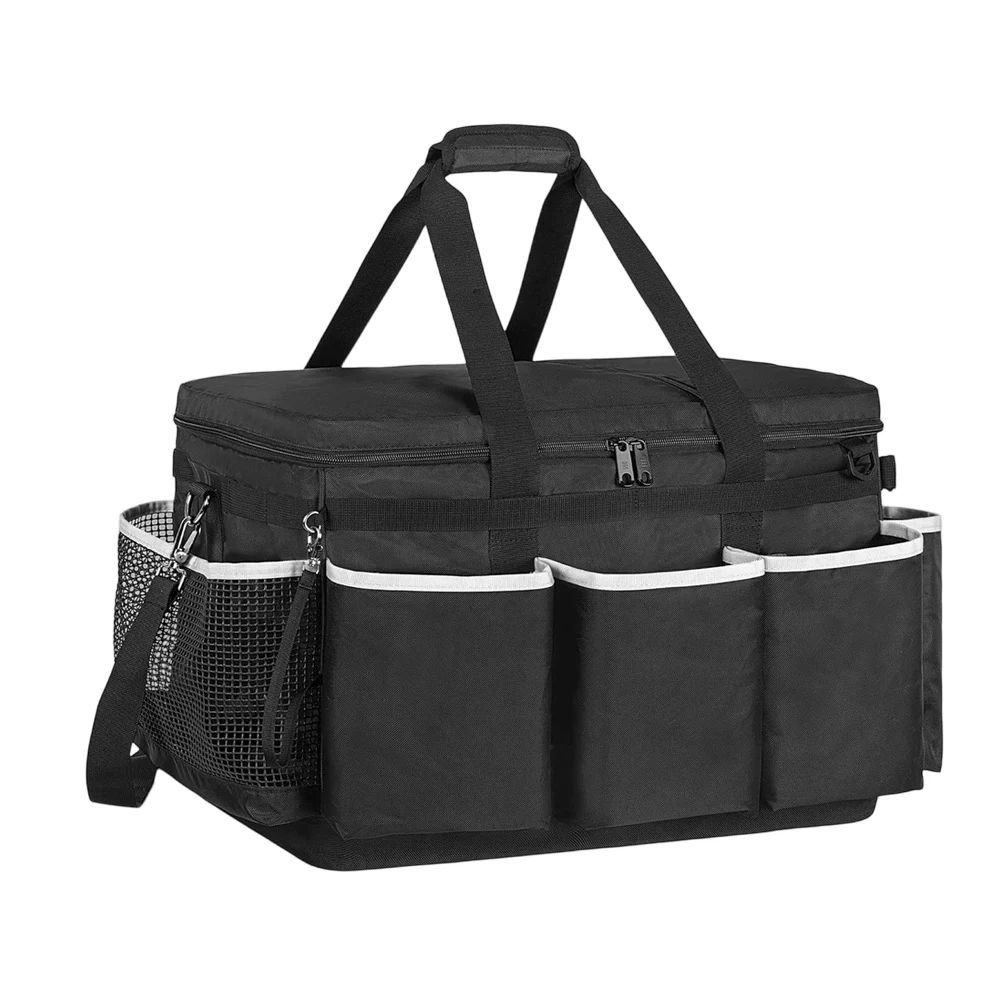 

Cleaning Tools Organizer Tote Bag with Hard Bottom and ExtraLarge Capacity Multipurpose Storage for Car Washing and Maintenance