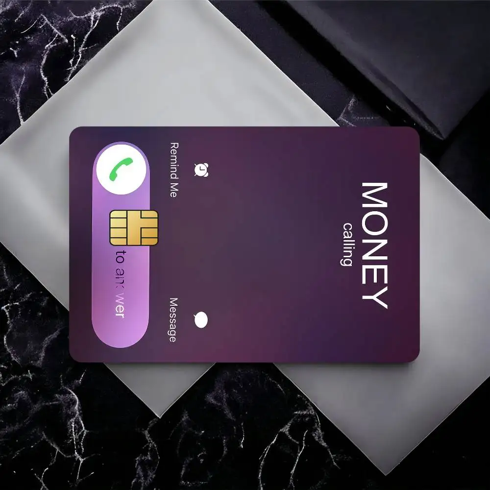 Money Calling Waterproof Film Skin Card Stickers Cover Credit 4PCS Debit Front Decoration Bank Bus Pass