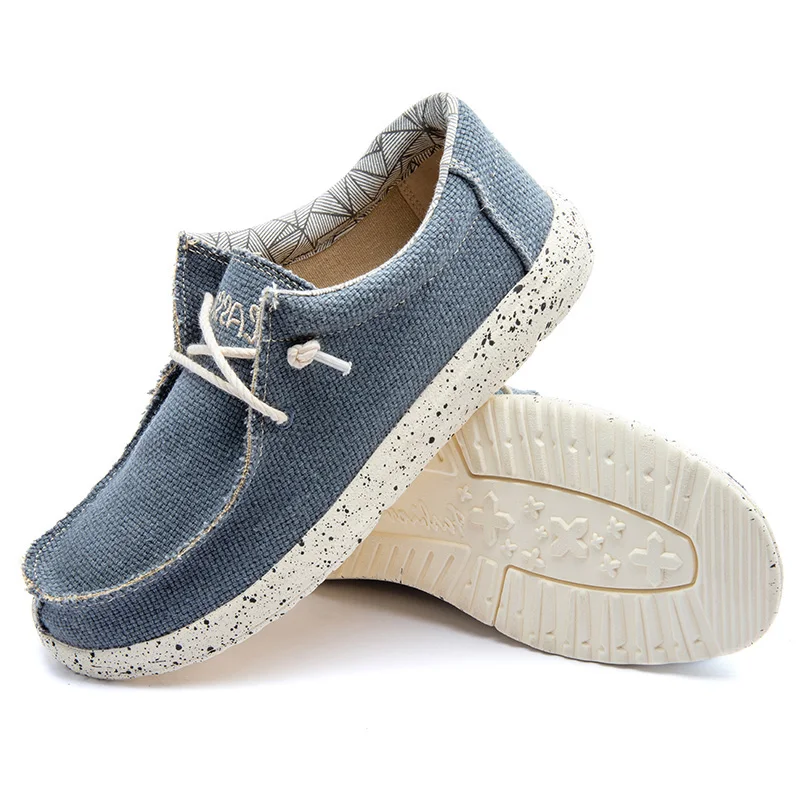 

Summer Men's Canvas Shoes Denim Sneakers Men's Canvas Shoes Breathable Moccasins Vulcanized Shoes Men's Sneakers Shoes Plus Size