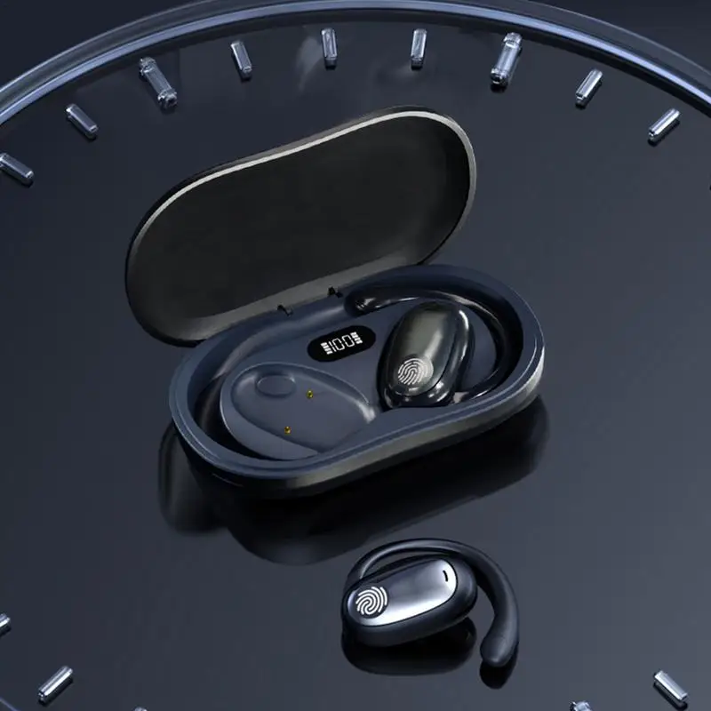 تشغيل سماعات الأذن سماعات لاسلكية مع خطافات الأذن إلغاء الضوضاء تشغيل سماعات مقاومة للماء سماعات أذن رياضية للتمرين G