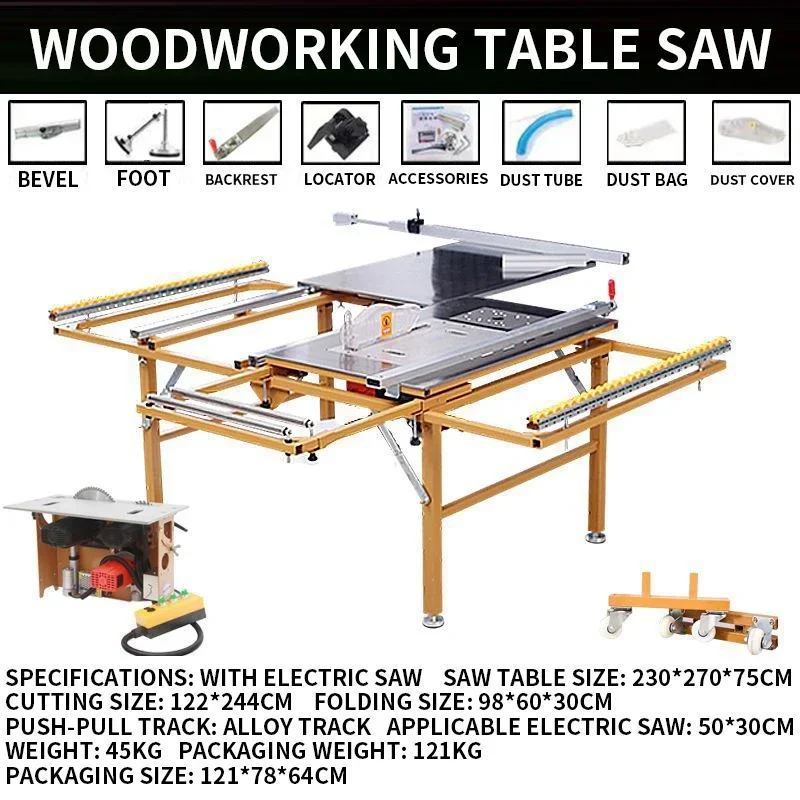 Carpintería TAO TAO, mesa de trabajo plegable multifuncional para carpintería, máquina de sierra de precisión portátil