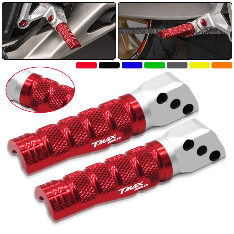 

Motorcycle Passenger Footrest For TMAX560 TECHMAX TMAX 2020 2021 2022 2023 2024 Rear Foot Rest Pegs Pedals Anti-slip Pedals
