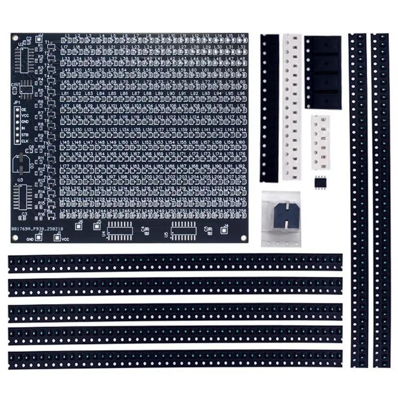

DIY Electronic Kit 256 LED Dot Matrix Light-Emitting Diode SMD Soldering Component Training Kit Advertising Screen-Y41A
