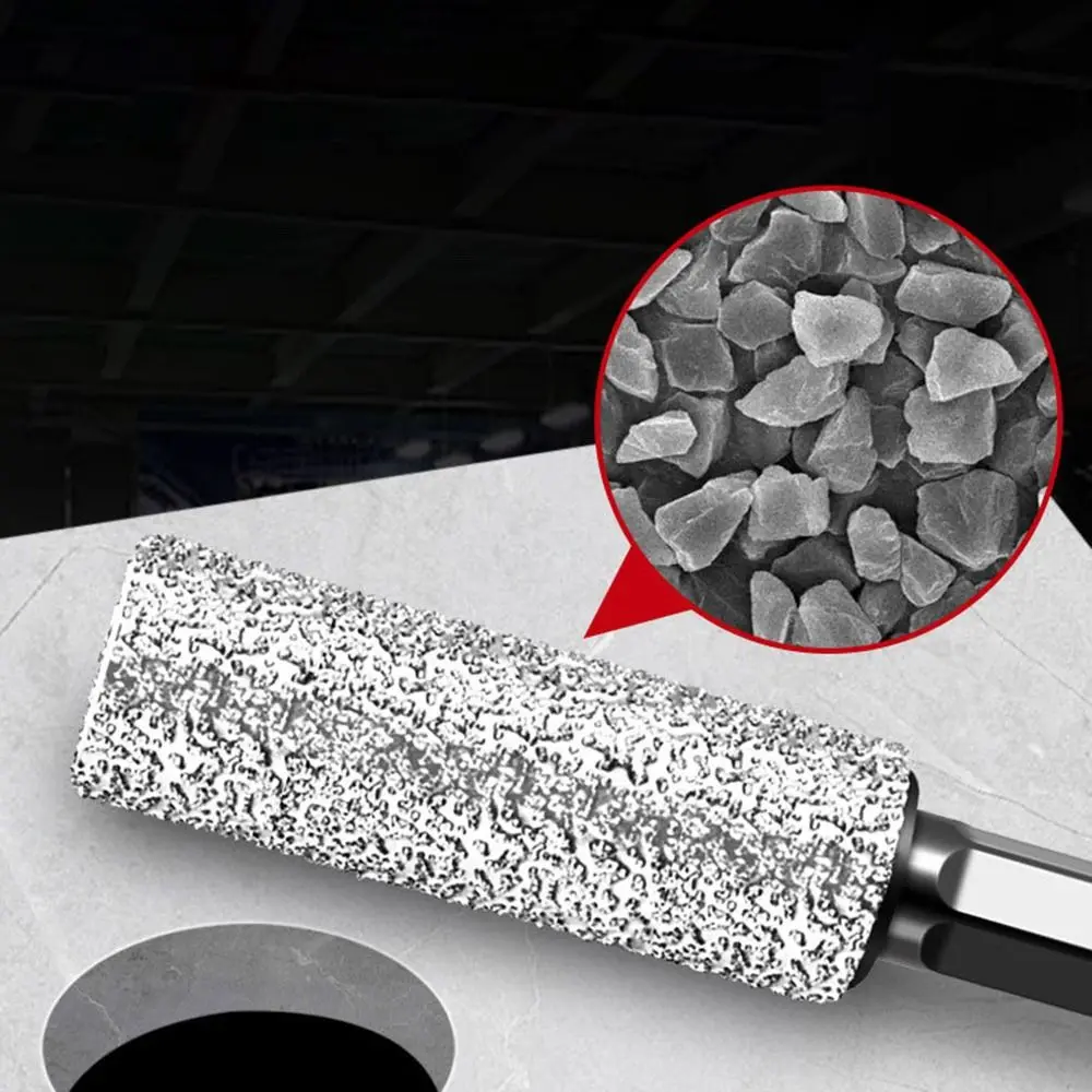 

6/8/10/12mm Diamond Drill Bit Granite Ceramic Brazing Hole Opener Hexagonal Shank Dry Ceramic Tile Hole Saw