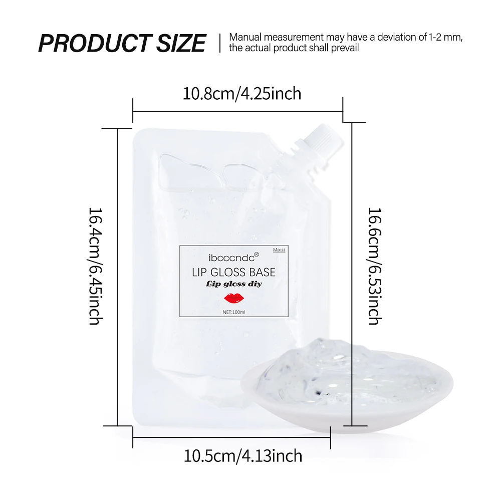 100ml Clear Transparent Lip Gloss Base Lotion Texture Moisturizing Non-stick Cup DIY Handmade Lip Glaze Lipstick Raw Material Safe Gentle Cosmetic Lip Makeup Base