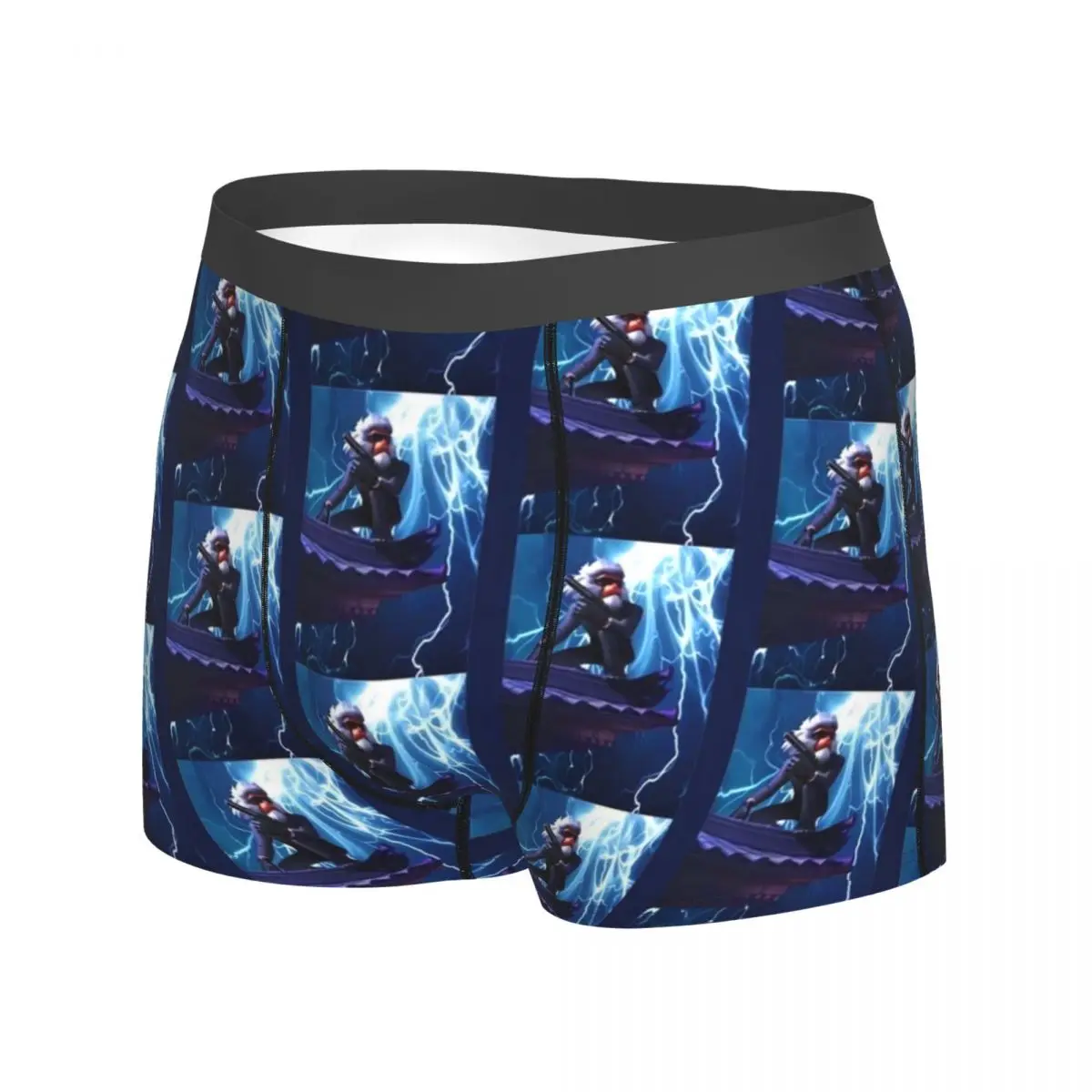 Hit Monkey Print Underwear Fun Animal Men Panties Print Elastic Boxershorts Hot Boxer Brief Plus Size