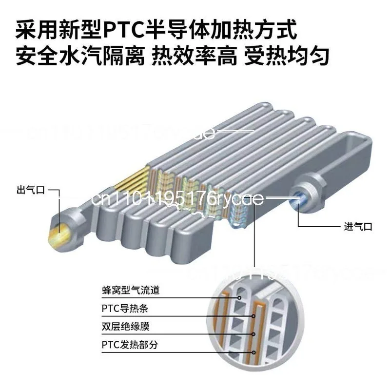 Small compressed air heater, nitrogen gas antifreeze hot air pre-heating digital display constant temperature
