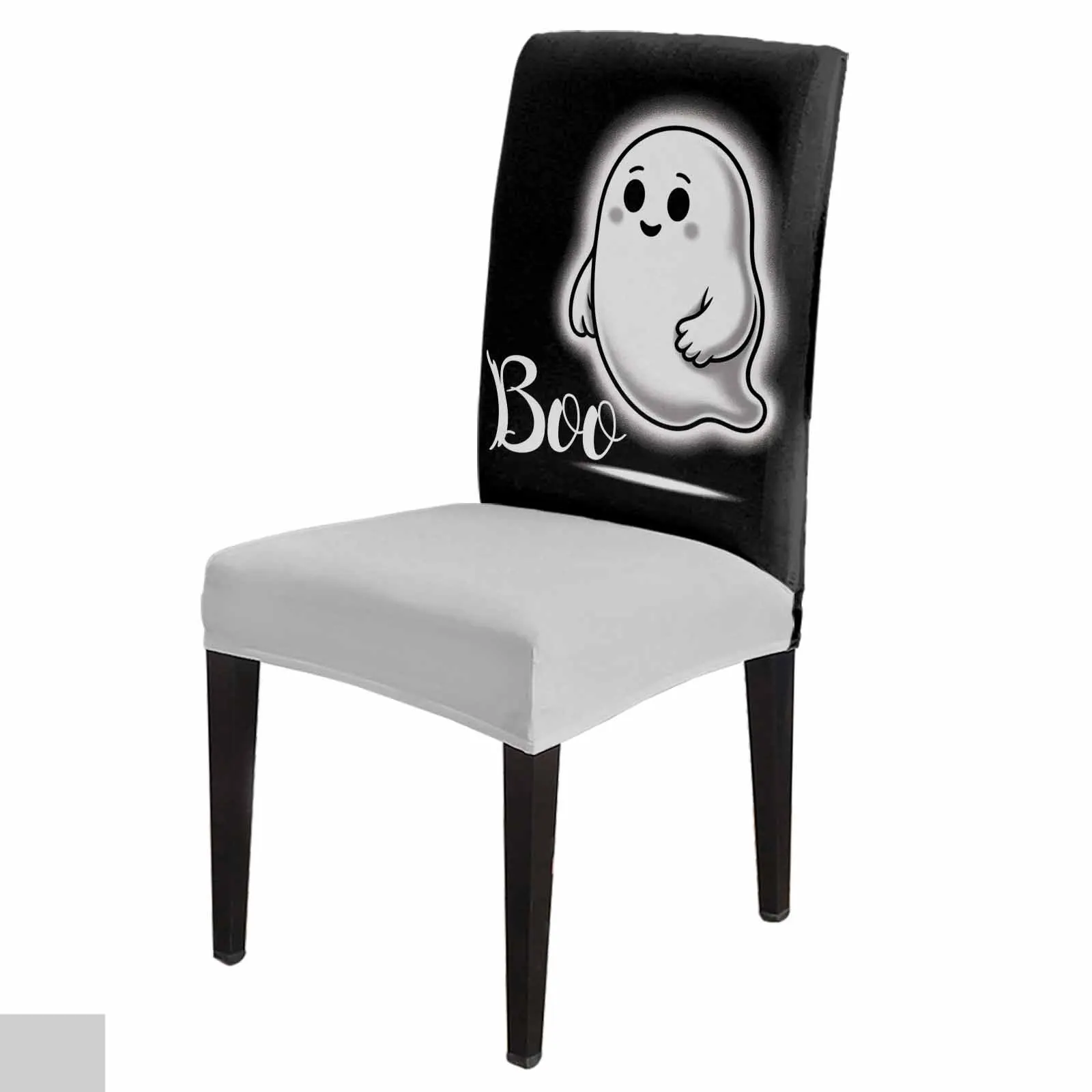 

Классический милый призрак Хэллоуин спандекс чехол на стул офисный банкетный стул защитный чехол эластичный чехол на стул для столовой