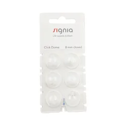 Original Signia Pack of 6 Pieces Click Dome Open Closed Double Fit Vented Ear Tip Dome for RIC CIC ITC hearing aids