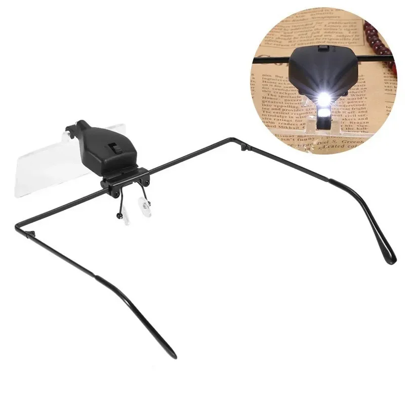 Imagem -03 - Tenyua 1.5x 2.5x 3.5x Lente Lupa Cabeça Lupa Leitura Lupa com Luz Led Óptico Durável Lupa