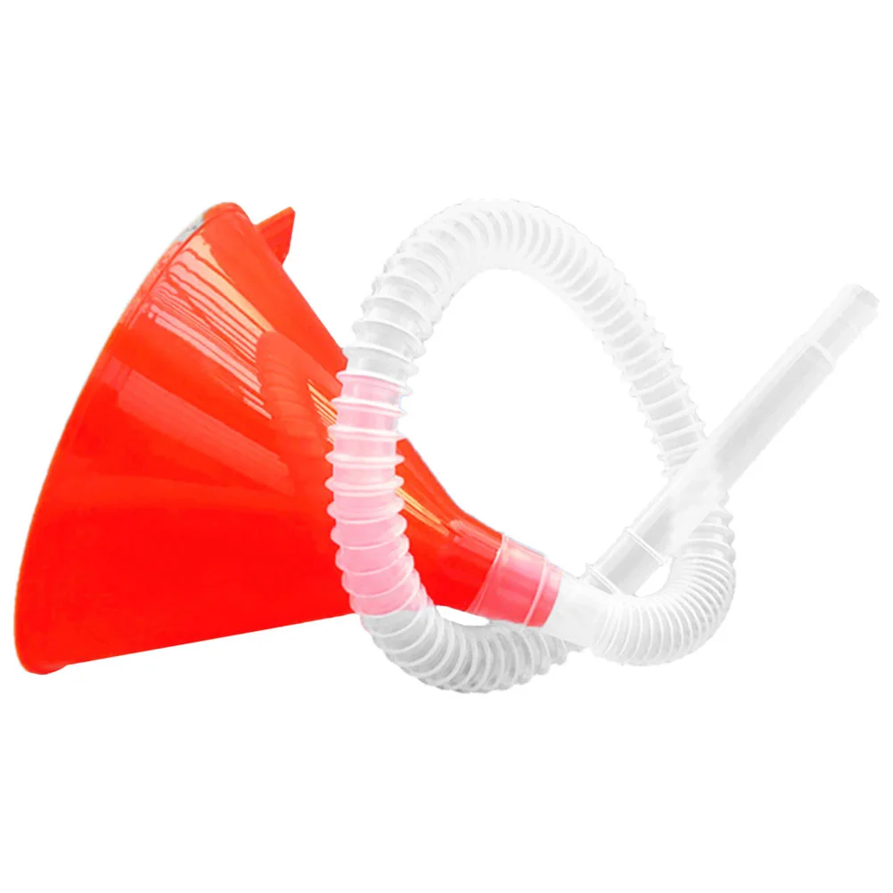 

2 Pcs Plastic Oil Funnel 130mm Red Flexible Pipe for Cars Motorcycles Easy Refueling Automotive Household Gasoline Funnel