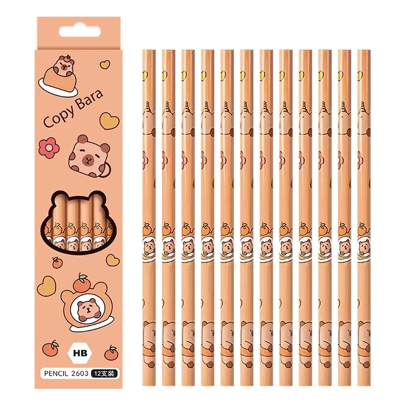 Imagem -05 - Lápis de Madeira Canetas com Borracha Kawaii Back to School Presente para Adolescentes Crianças Papelaria Conjunto de Suprimentos Bonitos